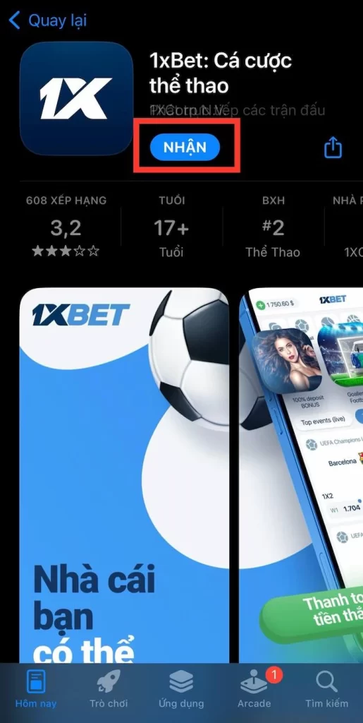 Tải 1XBET App Về Điện Thoại Sử Dụng IOS